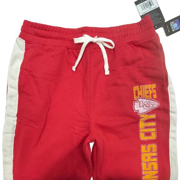 Junk Food Clothing NFL Kansas City Chiefs Overtime Jogger Sz S New $56 Red Cozy - Picture 4 of 9